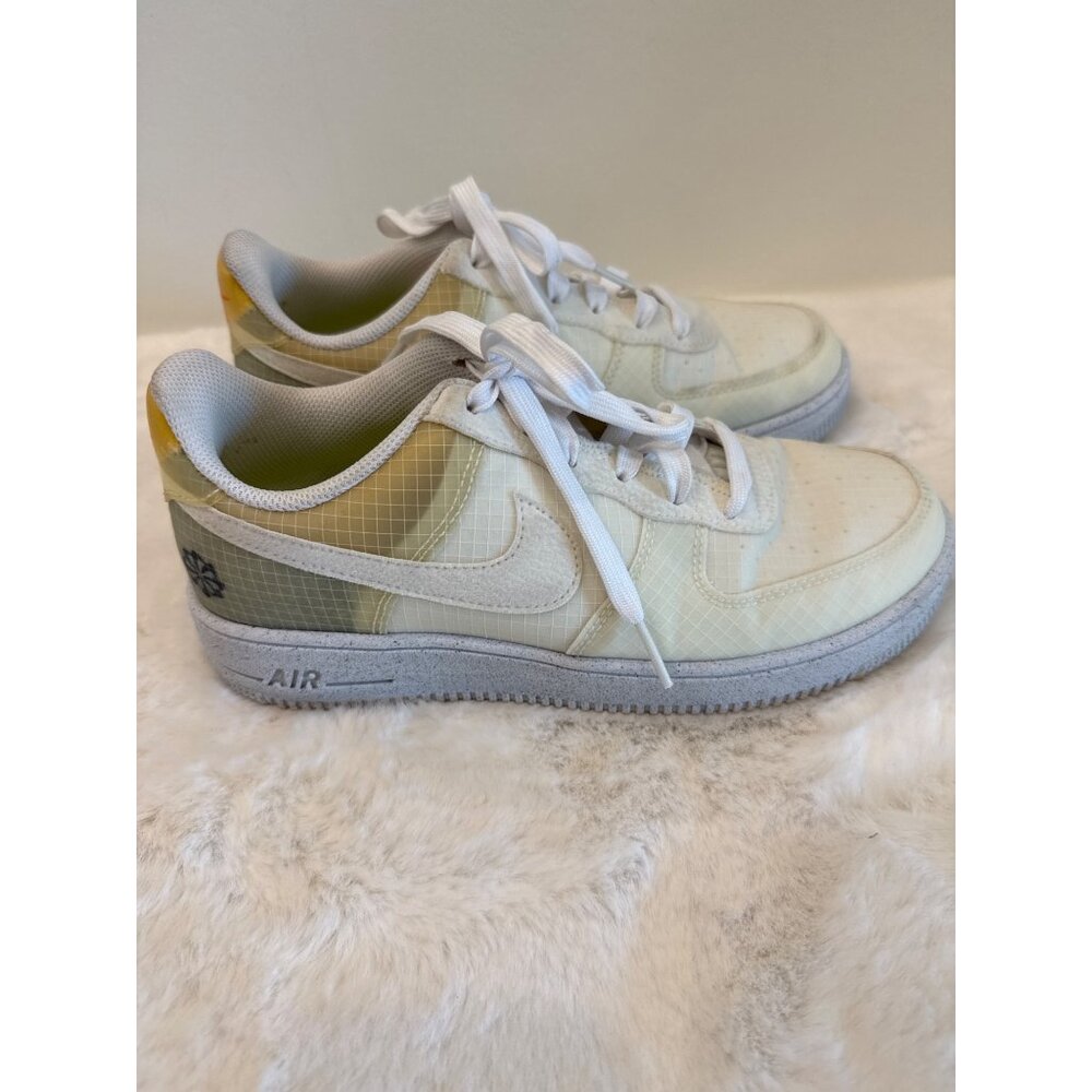 Nike Air Force 1 Crater GS 'Move To Zero - White Orange' DH4339-100 size 6.5Y - Picture 5 of 10
